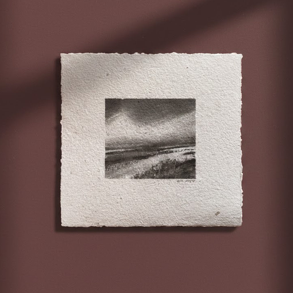 The Edge of Waiting — El Yapımı Kağıt Üzerine Orijinal Kömür Çizim