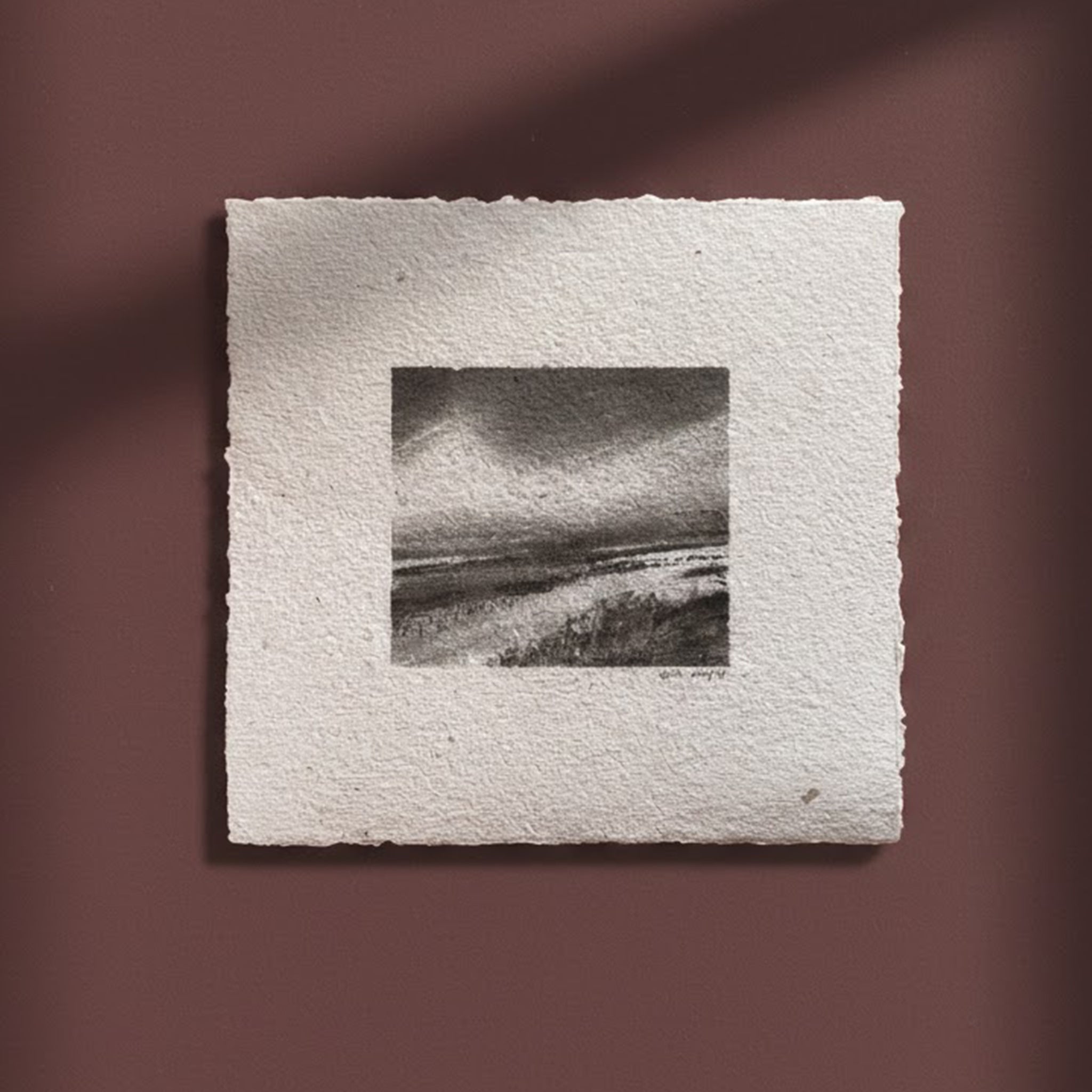 The Edge of Waiting — El Yapımı Kağıt Üzerine Orijinal Kömür Çizim